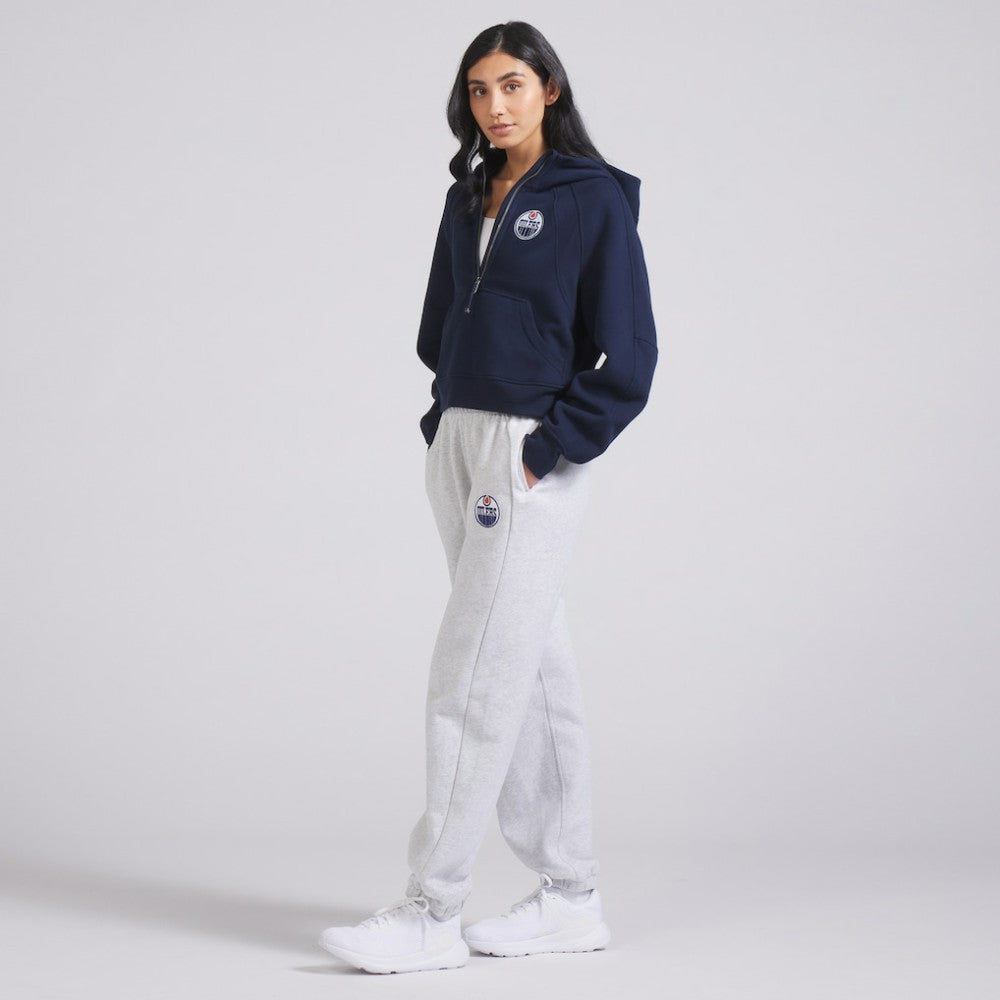 Edmonton Oilers lululemon Women's Scuba Oversized Half-Zip Hoodie - True Navy - NHL