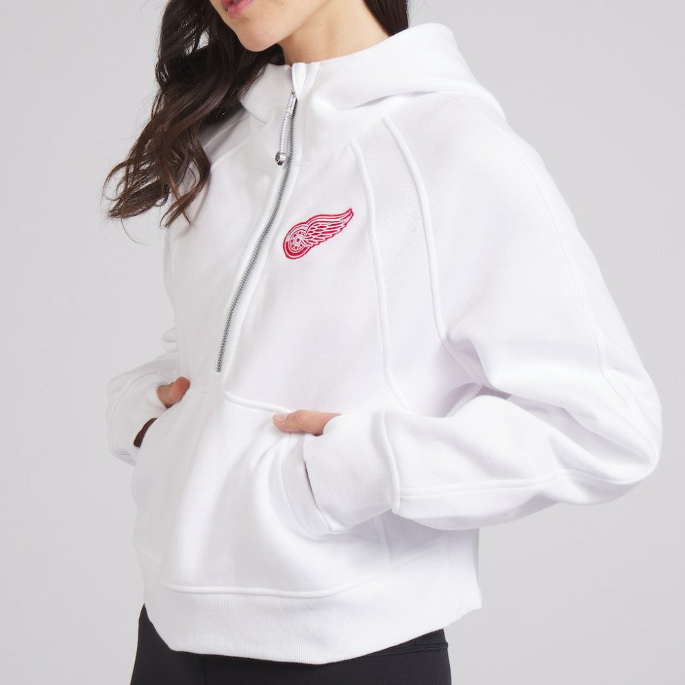 Detroit Red Wings lululemon Women's Scuba Oversized Half-Zip Hoodie - White - NHL
