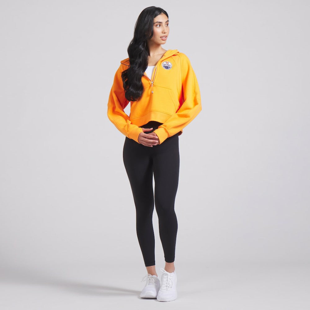 Edmonton Oilers lululemon Women's Scuba Oversized Half-Zip Hoodie - Tiger - NHL