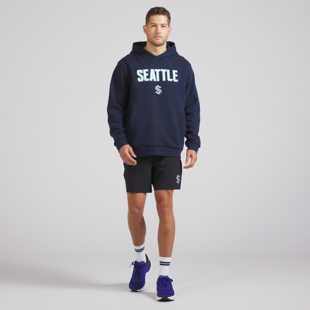 Seattle Kraken lululemon Steady State Pullover Hoodie - True Navy - NHL