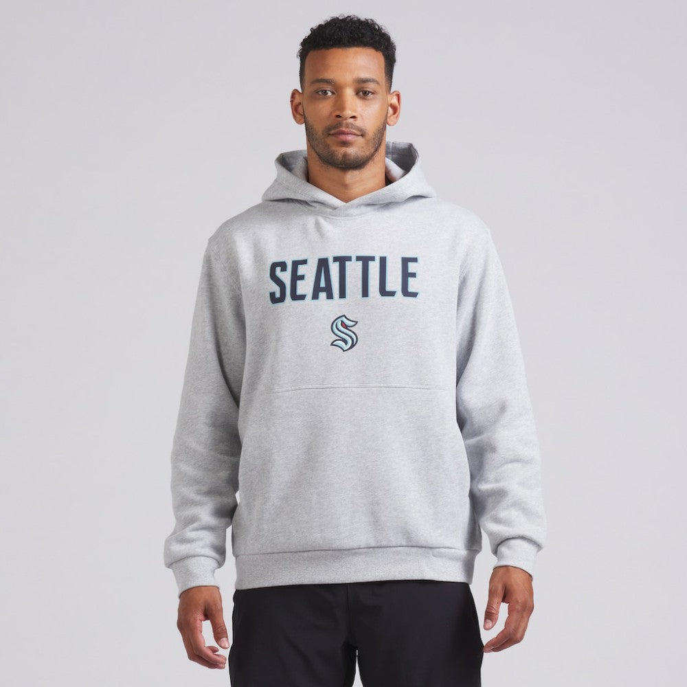 Seattle Kraken lululemon Steady State Pullover Hoodie - Heathered Silver Drop - NHL
