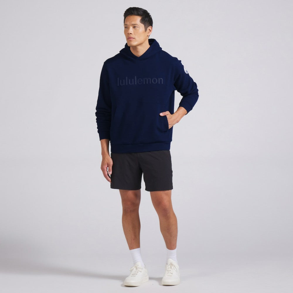 Edmonton Oilers lululemon Steady State Pullover Hoodie - True Navy - NHL