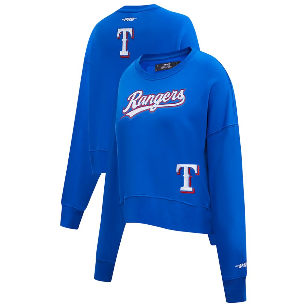 Texas Rangers Pro Standard Women's Game Day Classics Crewneck Pullover Sweatshirt - MLB