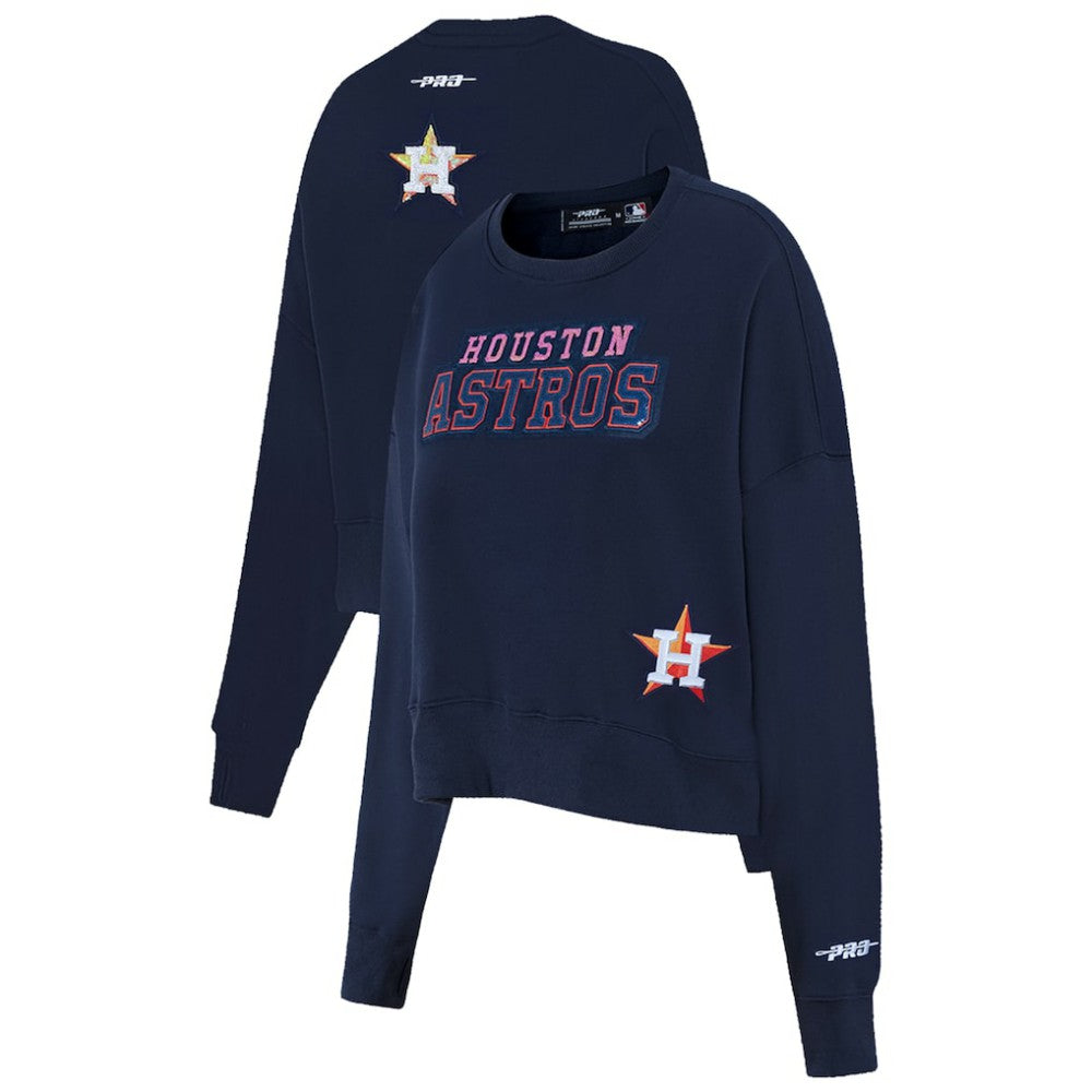 Houston Astros Pro Standard Women's Game Day Classics Crewneck Pullover Sweatshirt - MLB