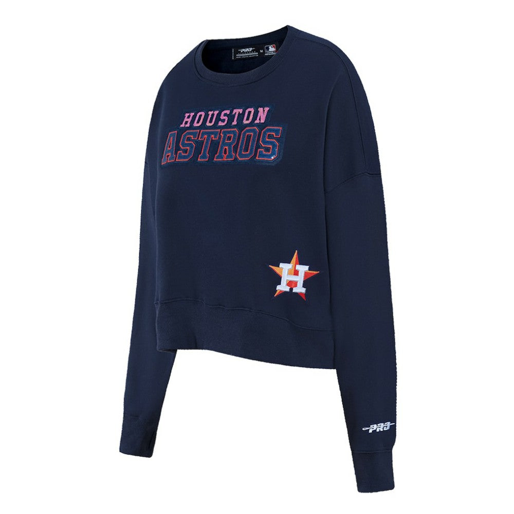Houston Astros Pro Standard Women's Game Day Classics Crewneck Pullover Sweatshirt - MLB