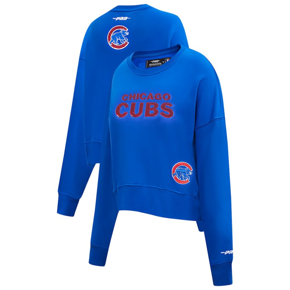 Chicago Cubs Pro Standard Women's Game Day Classics Crewneck Pullover Sweatshirt - MLB