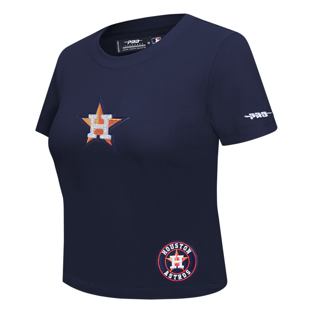 Houston Astros Pro Standard Women's Game Day Classics Baby Doll Cropped T-Shirt - MLB