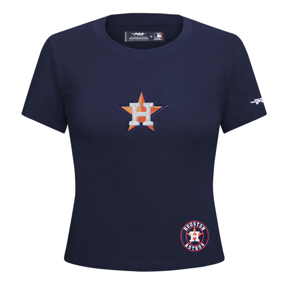 Houston Astros Pro Standard Women's Game Day Classics Baby Doll Cropped T-Shirt - MLB
