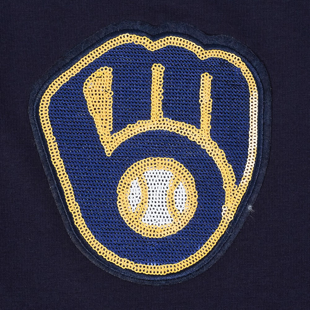 Milwaukee Brewers Pro Standard Women's Game Day Classics Baby Doll Cropped T-Shirt - MLB