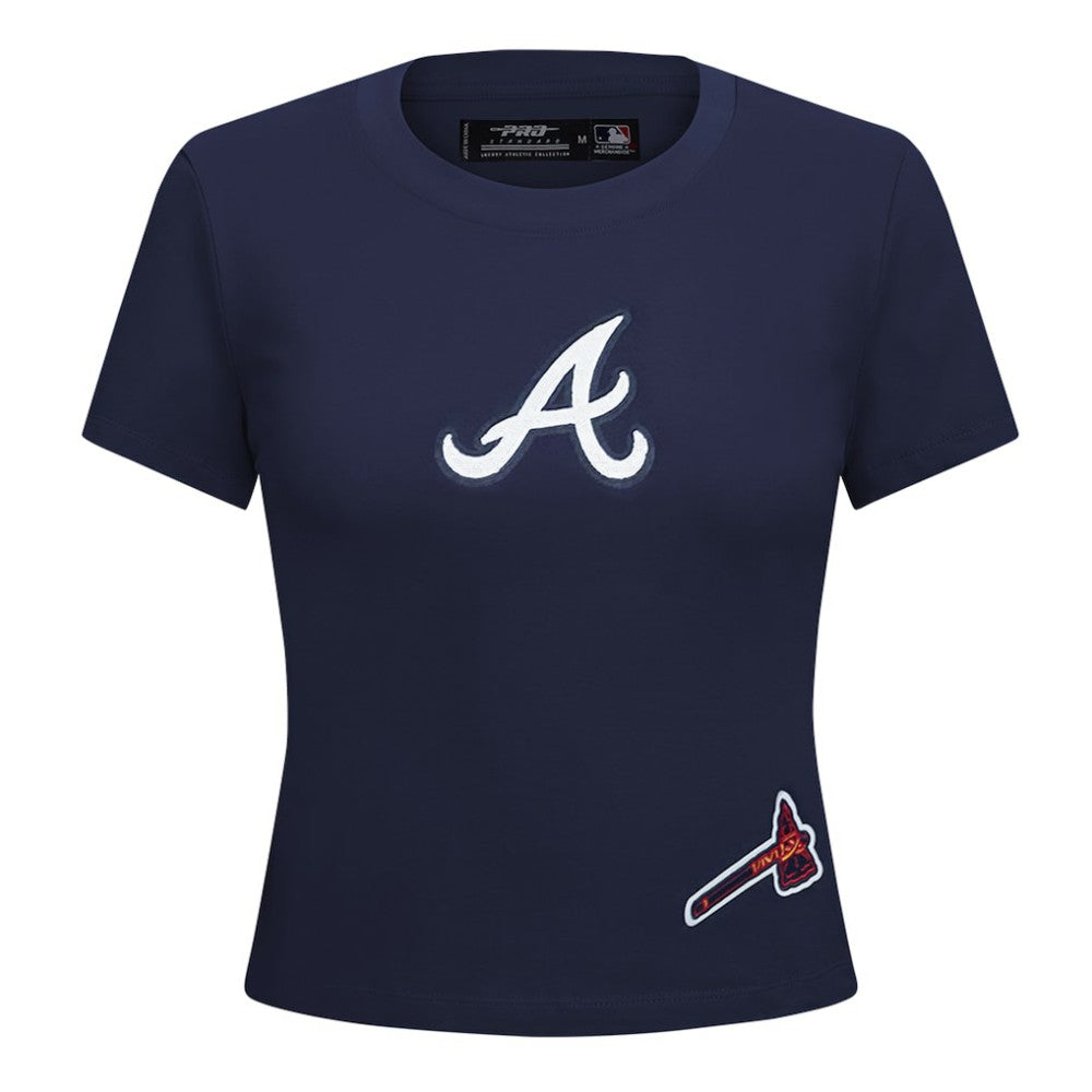 Atlanta Braves Pro Standard Women's Game Day Classics Baby Doll Cropped T-Shirt - MLB