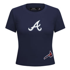 Atlanta Braves Pro Standard Women's Game Day Classics Baby Doll Cropped T-Shirt - MLB