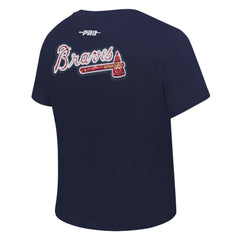 Atlanta Braves Pro Standard Women's Game Day Classics Baby Doll Cropped T-Shirt - MLB