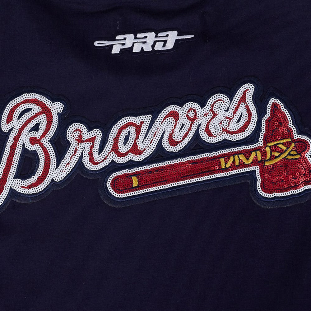 Atlanta Braves Pro Standard Women's Game Day Classics Baby Doll Cropped T-Shirt - MLB
