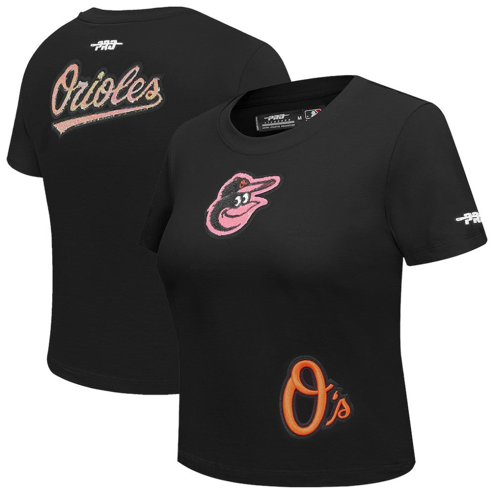 Baltimore Orioles Pro Standard Women's Game Day Classics Baby Doll Cropped T-Shirt - MLB