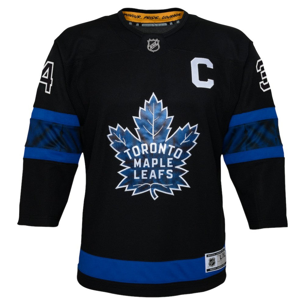 Auston Matthews Toronto Maple Leafs Youth Alternate Premier Player Jersey - Black - NHL