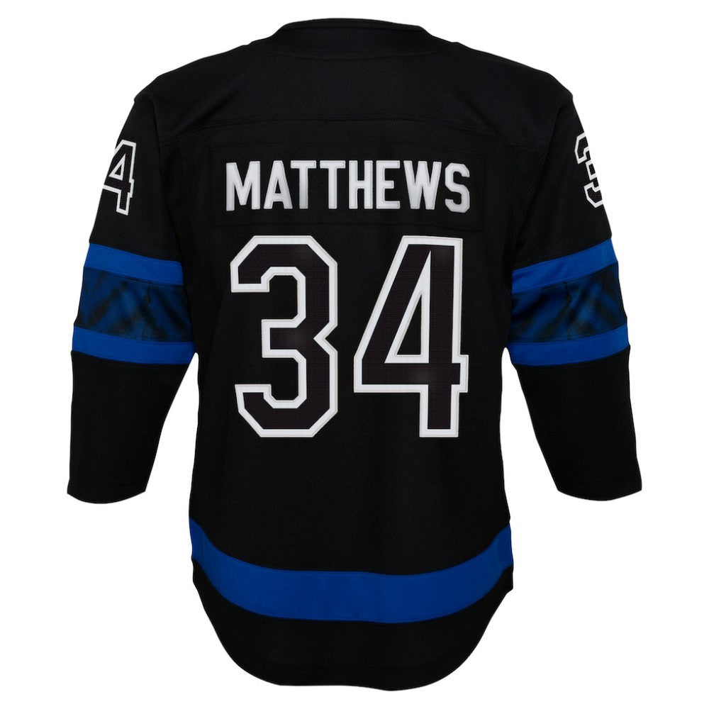 Auston Matthews Toronto Maple Leafs Youth Alternate Premier Player Jersey - Black - NHL