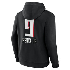Michael Penix Jr. Atlanta Falcons Name & Number Team Wordmark Pullover Hoodie Black | NFL