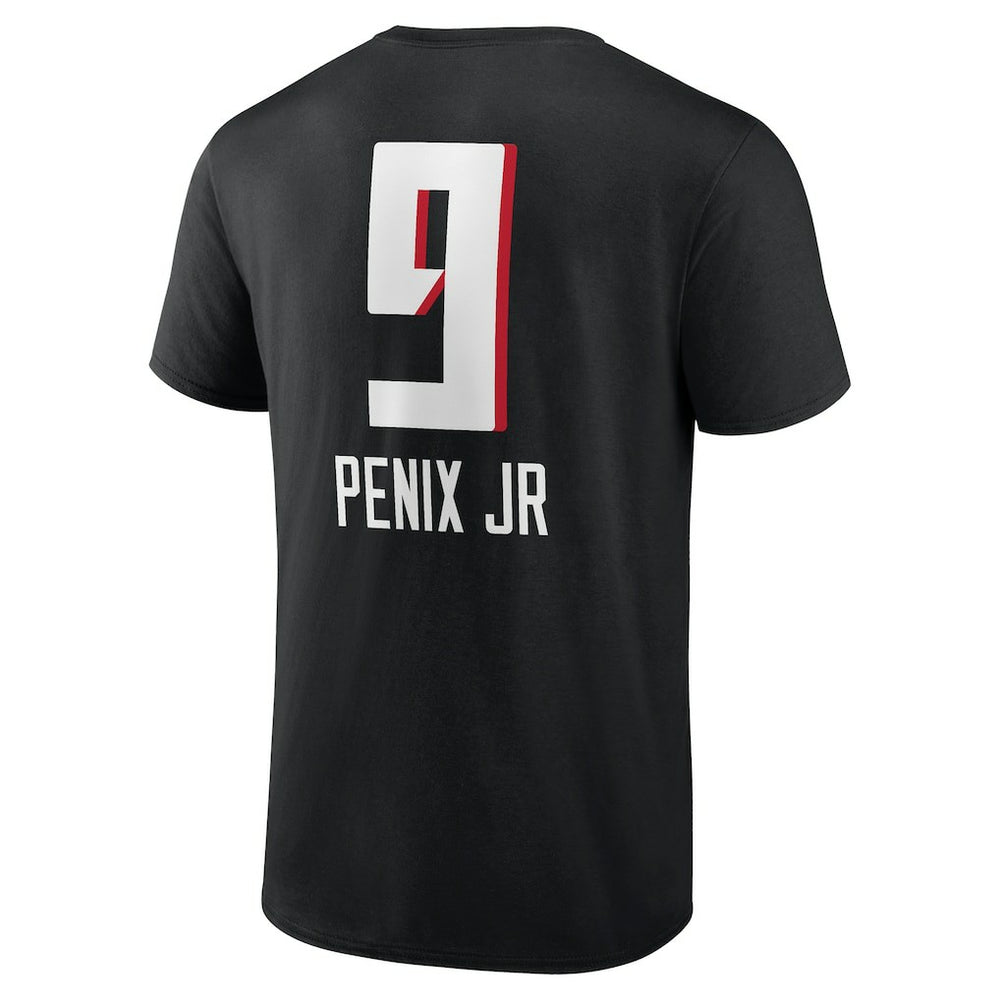 Michael Penix Jr. Atlanta Falcons Name & Number Team Wordmark T-Shirt Black | NFL