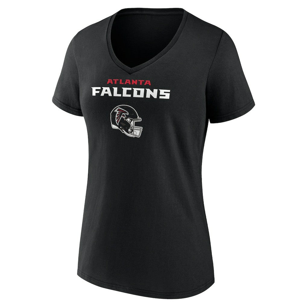 Michael Penix Jr. Atlanta Falcons Women's Name & Number Team Wordmark V-Neck T-Shirt Black | NFL