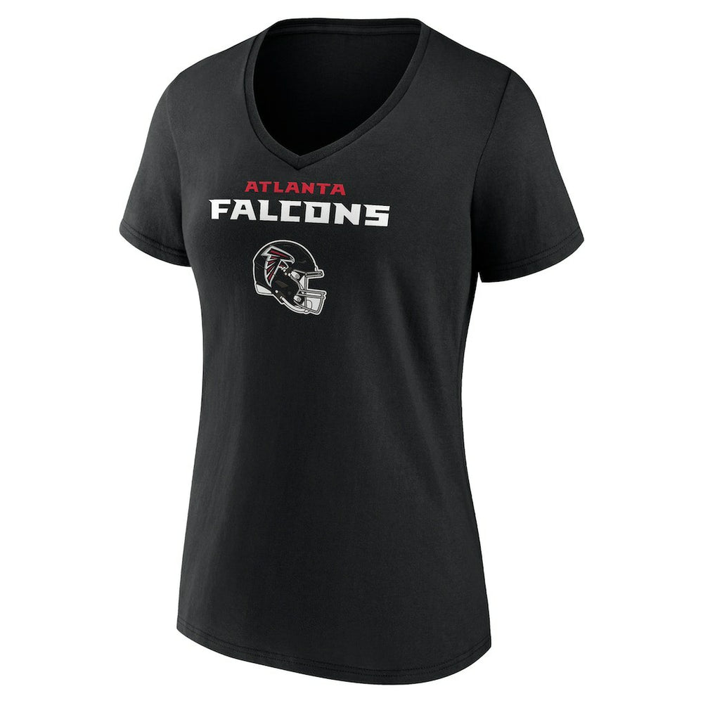 Michael Penix Jr. Atlanta Falcons Women's Name & Number Team Wordmark V-Neck T-Shirt Black | NFL