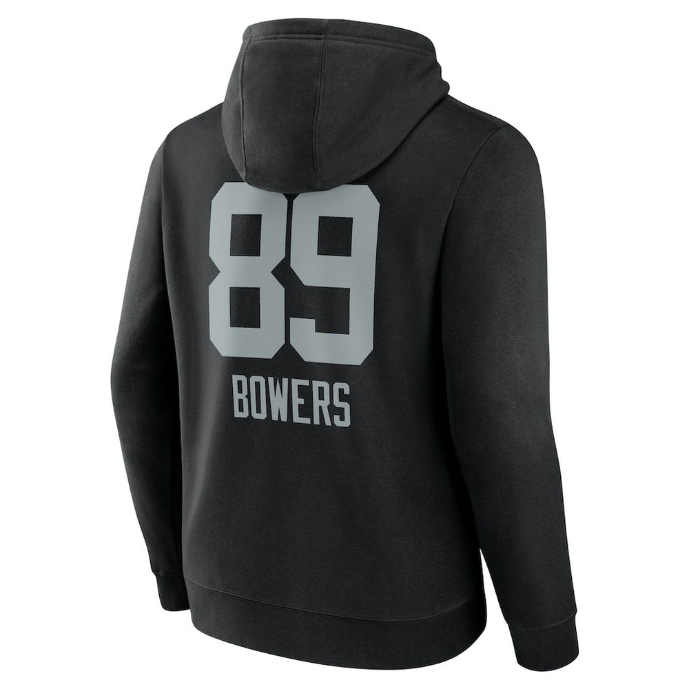 Brock Bowers Las Vegas Raiders Name & Number Team Wordmark Pullover Hoodie Black | NFL