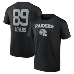 Brock Bowers Las Vegas Raiders Name & Number Team Wordmark T-Shirt Black | NFL
