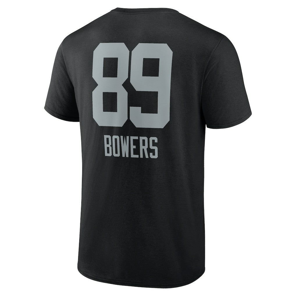 Brock Bowers Las Vegas Raiders Name & Number Team Wordmark T-Shirt Black | NFL