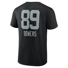 Brock Bowers Las Vegas Raiders Name & Number Team Wordmark T-Shirt Black | NFL
