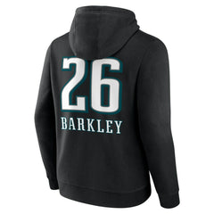 Saquon Barkley Philadelphia Eagles Name & Number Team Wordmark Pullover Hoodie Black | NFL