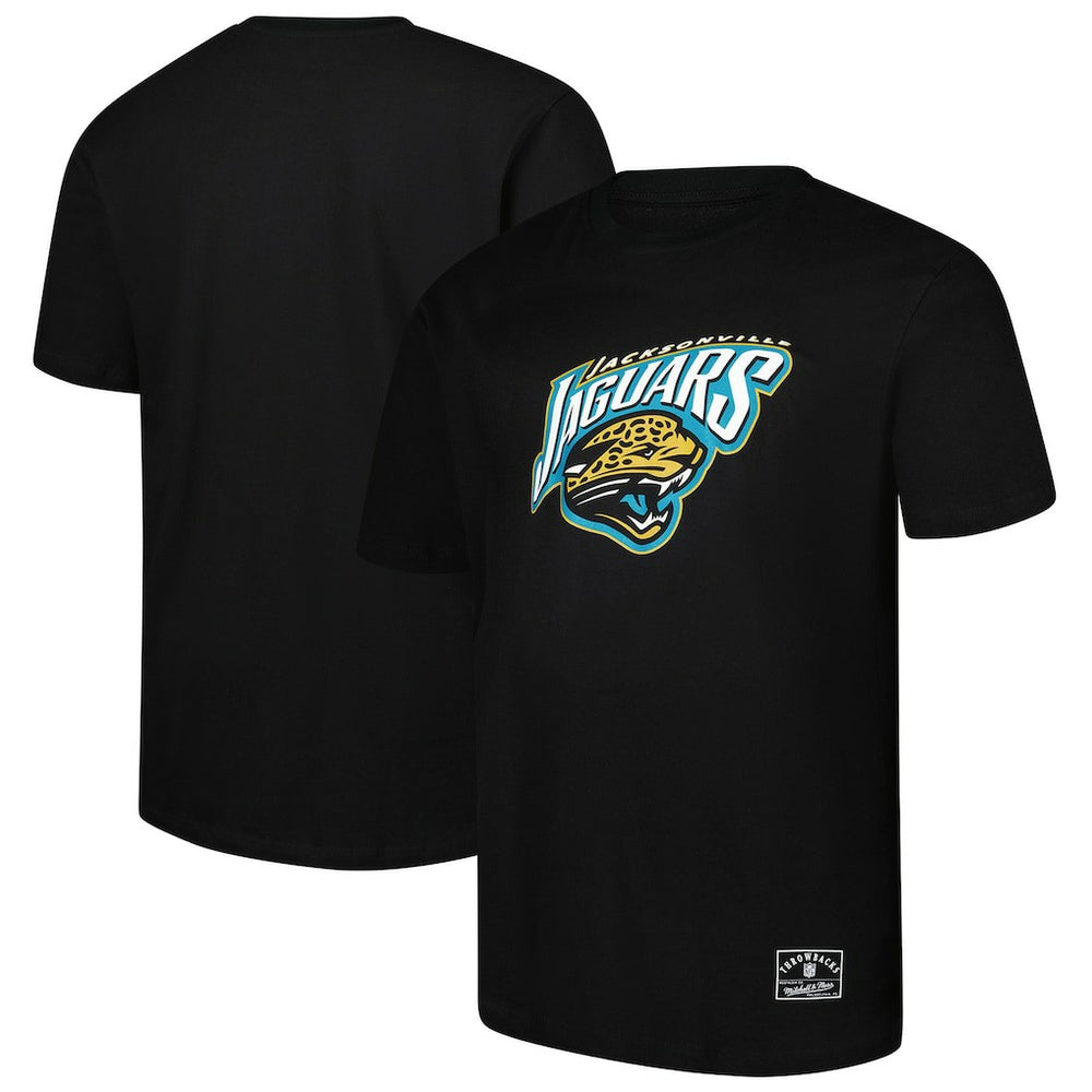 Jacksonville Jaguars Classic Crew Neck T-Shirt Black | Mitchell & Ness