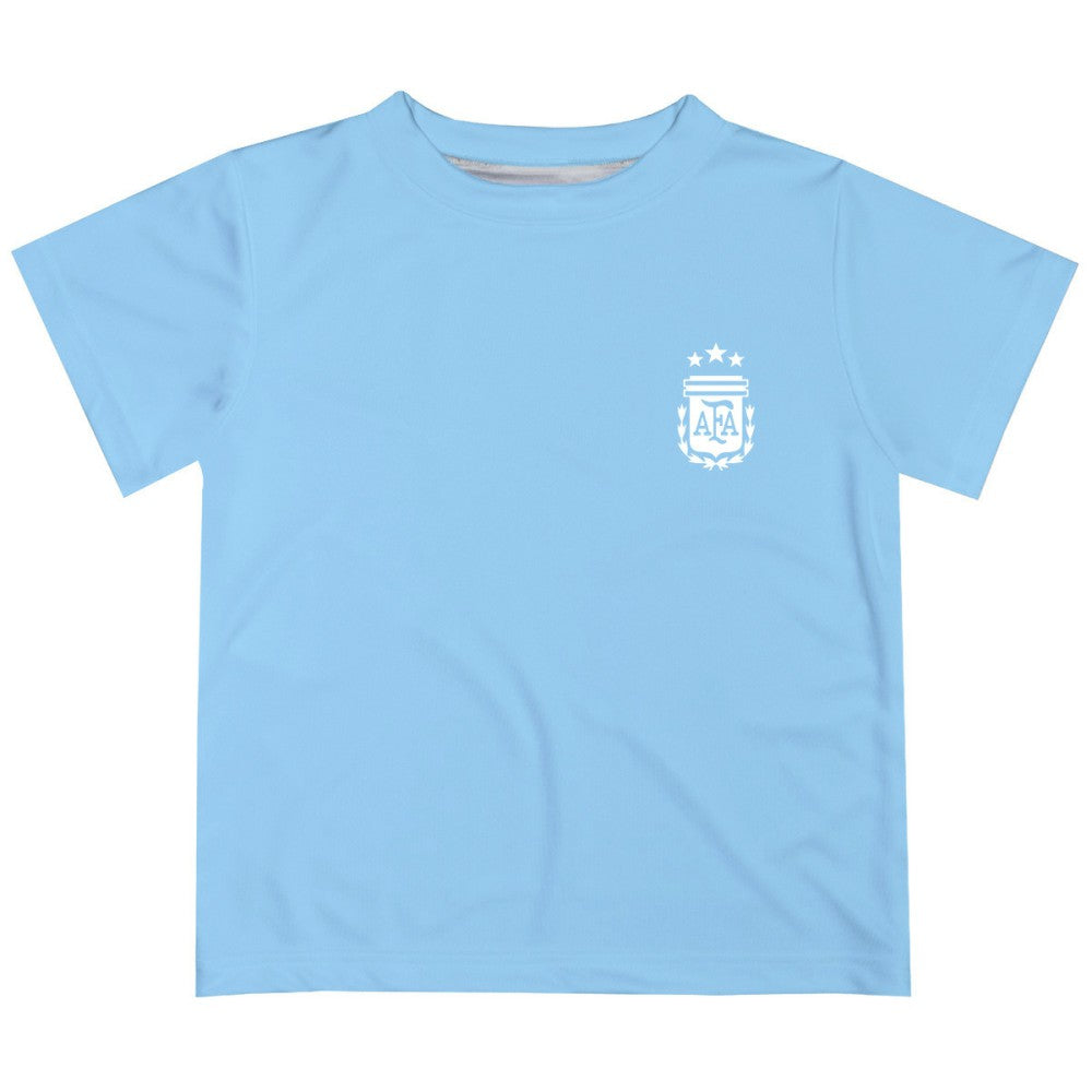 Argentina National Team Vive La Fete Youth Impressions Artwork T-Shirt Light Blue - FIFA World CUP