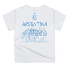 Argentina National Team Vive La Fete Youth Impressions Artwork Icons T-Shirt White - FIFA World CUP