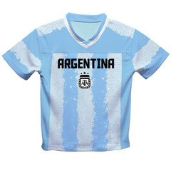 Lionel Messi Argentina National Team Vive La Fete Football Jersey Light Blue - FIFA World CUP