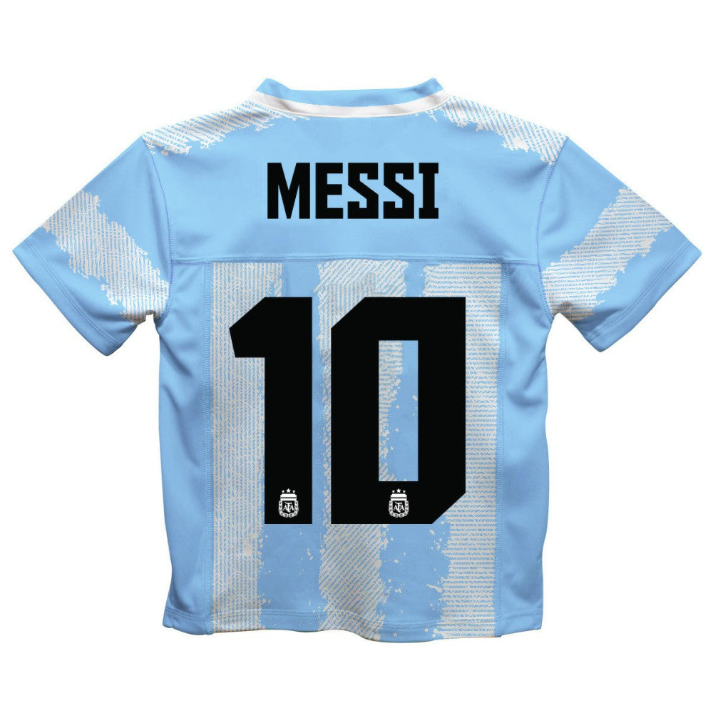 Lionel Messi Argentina National Team Vive La Fete Football Jersey Light Blue - FIFA World CUP