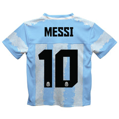Lionel Messi Argentina National Team Vive La Fete Football Jersey Light Blue - FIFA World CUP