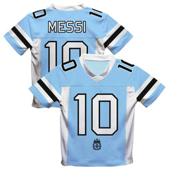 Lionel Messi Argentina National Team Vive La Fete Football Jersey Light Blue - FIFA World CUP