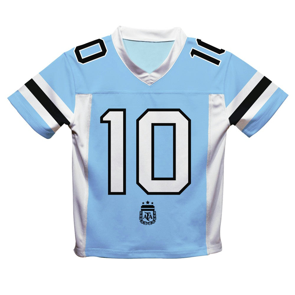 Lionel Messi Argentina National Team Vive La Fete Football Jersey Light Blue - FIFA World CUP