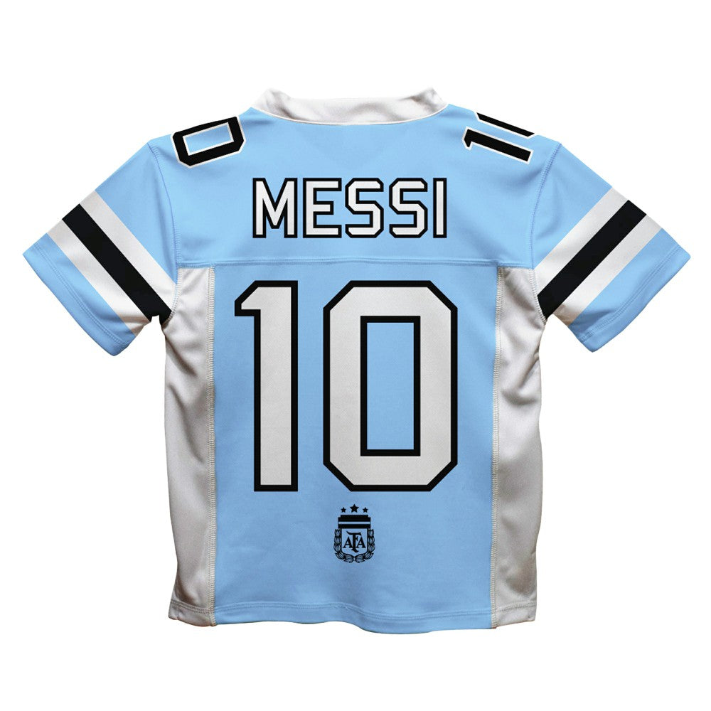 Lionel Messi Argentina National Team Vive La Fete Football Jersey Light Blue - FIFA World CUP