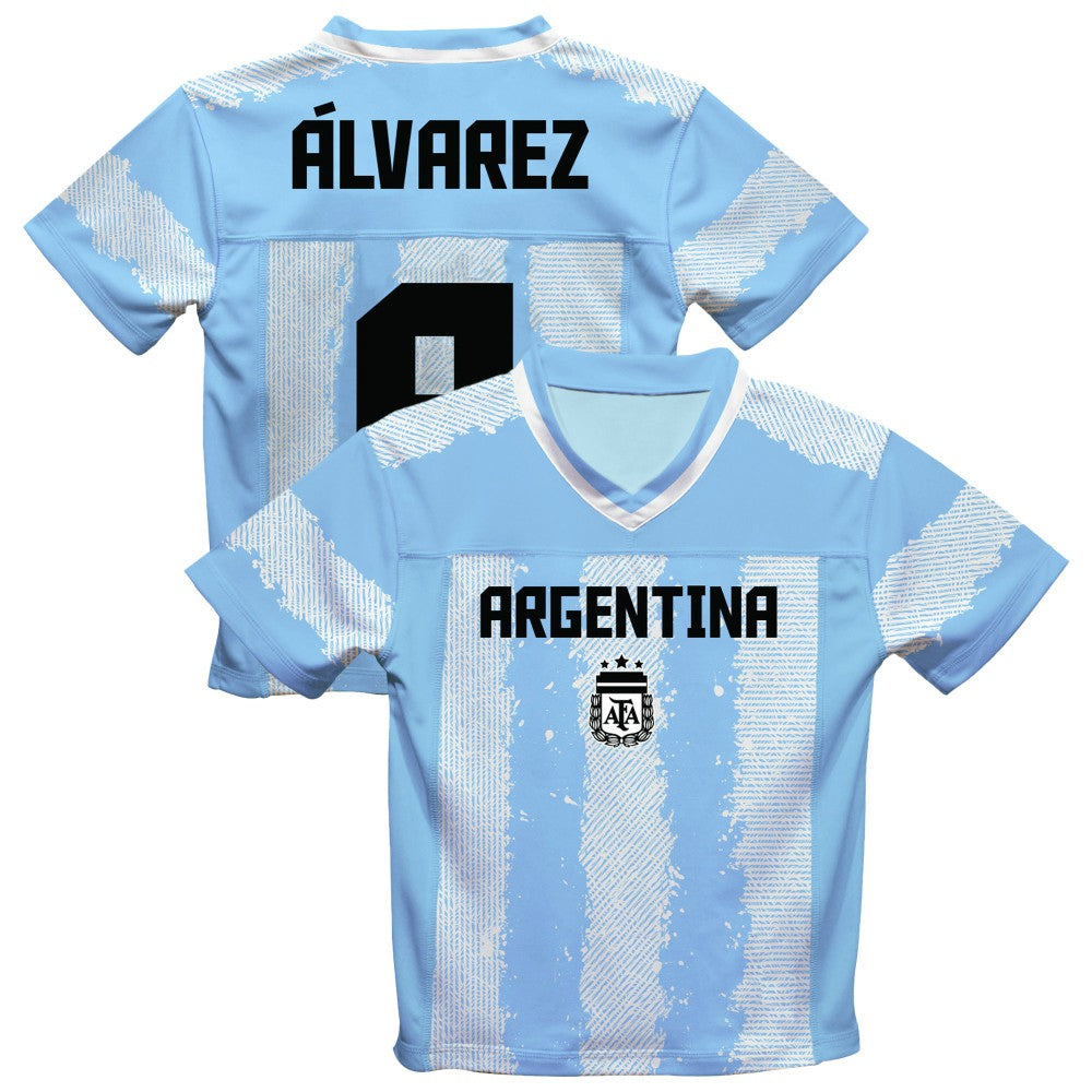 Julián Álvarez Argentina National Team Vive La Fete Football Jersey Light Blue - FIFA World CUP