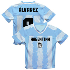 Julián Álvarez Argentina National Team Vive La Fete Football Jersey Light Blue - FIFA World CUP