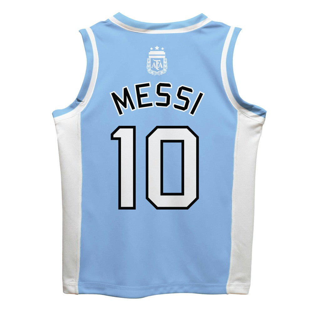 Lionel Messi Argentina National Team Vive La Fete Mesh Basketball Jersey Light Blue - FIFA World CUP
