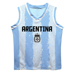 Lionel Messi Argentina National Team Vive La Fete Mesh Basketball Jersey Light Blue - FIFA World CUP
