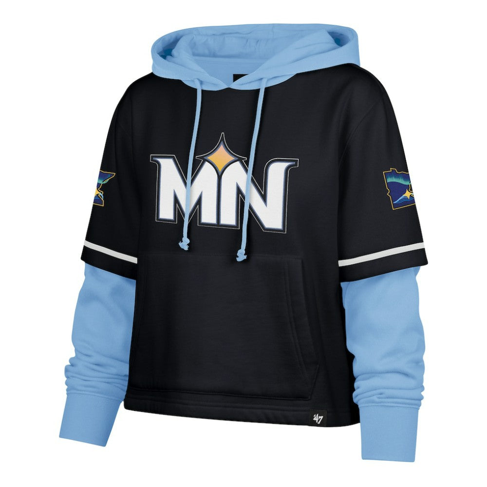 Minnesota Twins '47 Women's City Connect Shortstop Cropped Pullover Hoodie - MLB