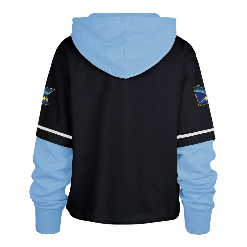 Minnesota Twins '47 Women's City Connect Shortstop Cropped Pullover Hoodie - MLB