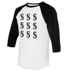 Seattle Mariners Tiny Turnip Women's Logo Grid 3/4 Sleeve Raglan T-Shirt - MLB