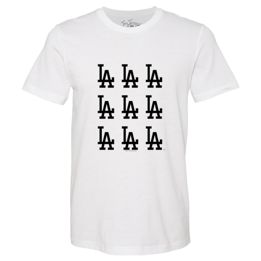 Los Angeles Dodgers Tiny Turnip Women's Logo Grid T-Shirt - MLB