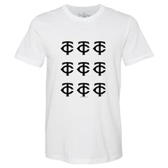 Minnesota Twins Tiny Turnip Women's Logo Grid T-Shirt - MLB