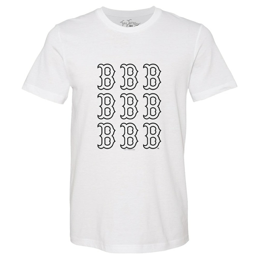 Boston Red Sox Tiny Turnip Women's Logo Grid T-Shirt - MLB