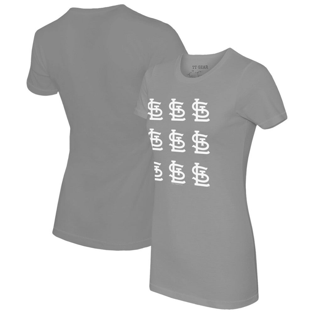 St. Louis Cardinals Tiny Turnip Women's Logo Grid  T-Shirt - MLB