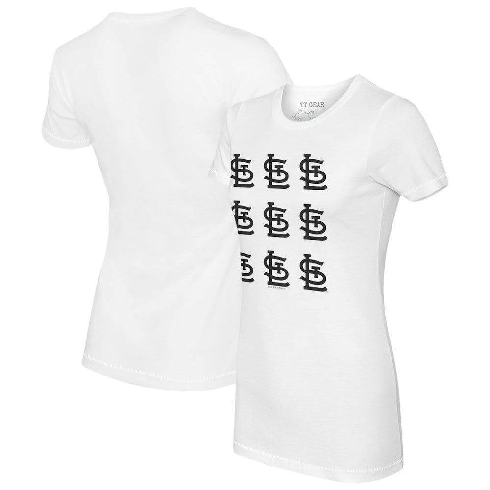 St. Louis Cardinals Tiny Turnip Women's Logo Grid T-Shirt - MLB